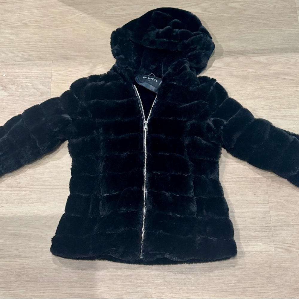 Bellivera Black Faux Fur Puffer Jacket